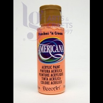 Frasco de tinta acrílica laranja Peaches 'n Cream Americana DecoArt