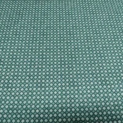 Tecido quadriculado verde e cinza com textura