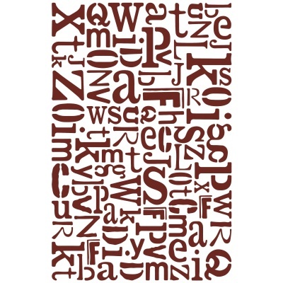 Padrão de letras do alfabeto castanhas em fundo branco