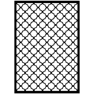 Painel decorativo preto com padrão geométrico repetitivo