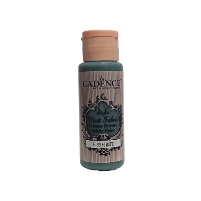 Frasco de tinta para tecidos Cadence azul-petróleo com tampa rosa claro