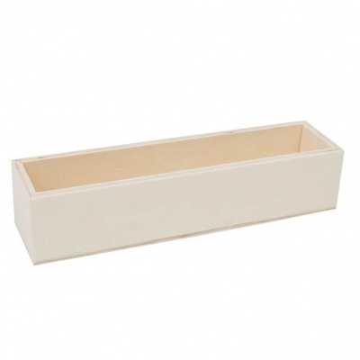 caixa retangular de madeira branca
