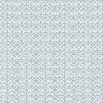 Papel de parede com padrão floral cinza azulado e branco