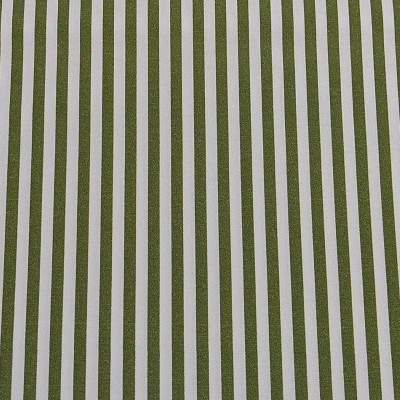 Tecido com padrão riscas verticais verde-oliva e branco