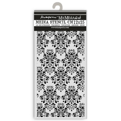 Stencil Stamperia Mix Media Art CM12x25 com padrão ornamental