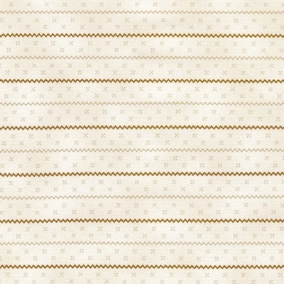 tecido bege com padrão ondulado castanho e desenhos em cruz