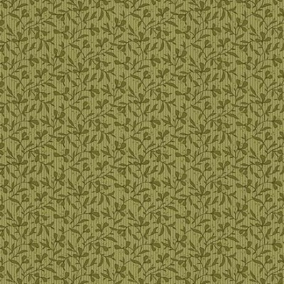 Tecido verde com padrão de folhas verdes pequenas