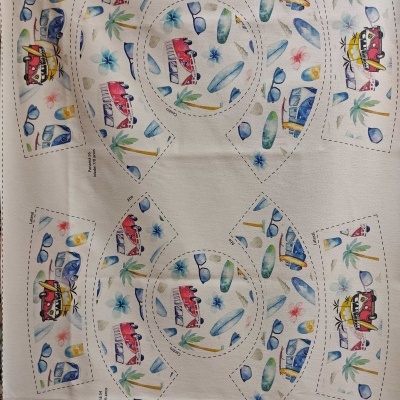 Tecido estampado com padrão de verão para costura