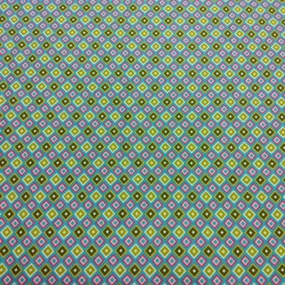 tecido padrão losangos coloridos sobre fundo azul claro