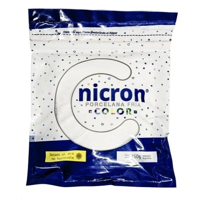Pacote plástico de porcelana fria Nicron 250g com padrão colorido