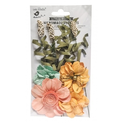 Flores artificiais handmade coloridas embaladas