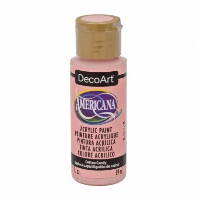 Frasco de tinta acrílica rosa DecoArt Americana Cotton Candy