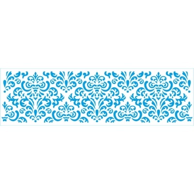 Padrão decorativo azul em fundo branco