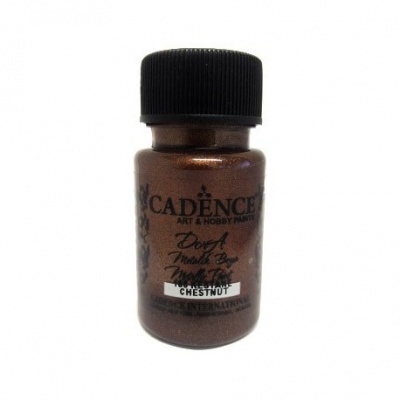 frasco de tinta metálica castanha Cadence com tampa preta