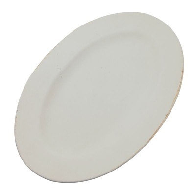 Prato oval branco simples