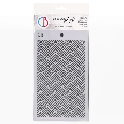 Stencil CB Stencil Art com padrão geométrico embalado