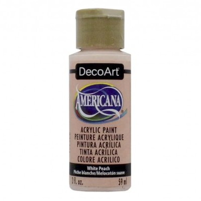 Frasco de tinta acrílica DecoArt Americana White Peach 59 ml