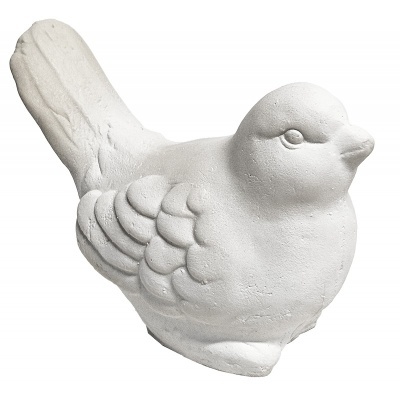 Escultura decorativa branca em forma de pássaro