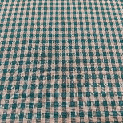 tecido xadrez verde e branco