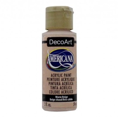 Frasco de tinta acrílica DecoArt Americana Warm Beige