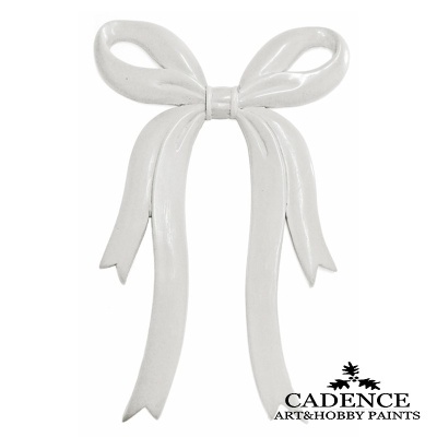 Laço decorativo branco brilhante com logótipo CADENCE ART&HOBBY PAINTS