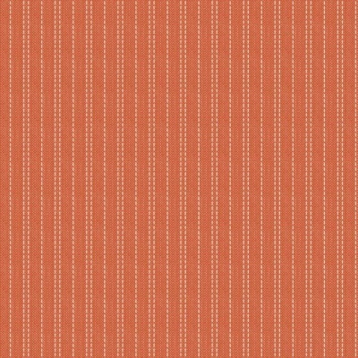 Tecido laranja com riscas verticais finas brancas
