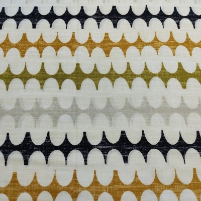 tecido com padrão geométrico em cores preto, branco, amarelo e verde-oliva