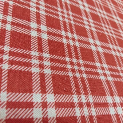 Tecido xadrez vermelho e branco