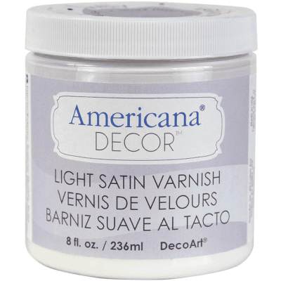 Recipiente de verniz satinato leve Americana Decor com tampa preta