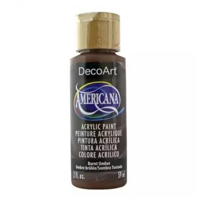 Frasco de tinta acrílica DecoArt Americana Burnt Umber