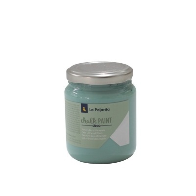 Frasco de tinta chalk paint verde-água da marca La Pajarita