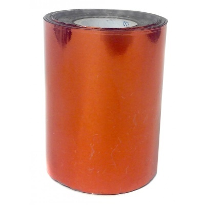 Rolo de fita adesiva larga laranja brilhante