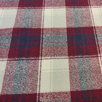 Tecido xadrez vermelho, azul, branco e cinzento