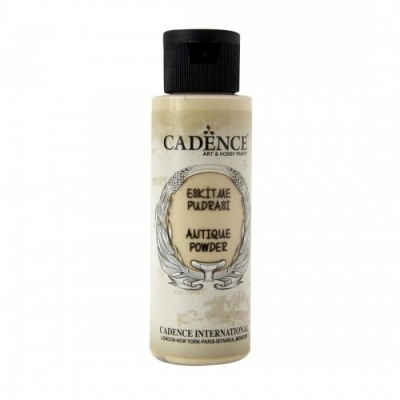 Frasco de tinta artística Cadence Antique Powder branco com tampa preta