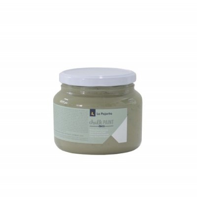 Frasco de tinta Chalk Paint La Pajarita cinza claro com tampa branca