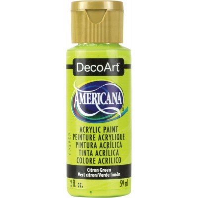 Frasco de tinta acrílica DecoArt Americana Citron Green 59 ml