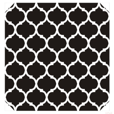 Padrão geométrico arabesco preto e branco