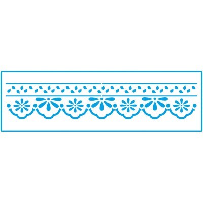 Estampa azul com padrão floral e gotas sobre fundo branco