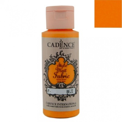 Frasco de tinta para tecido CADENCE laranja com tampa rosa-claro