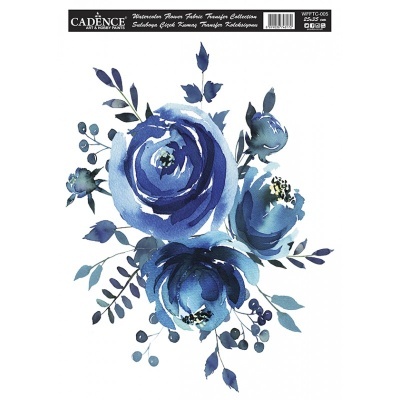 Desenho de flores azuis com etiquetas da Cadence