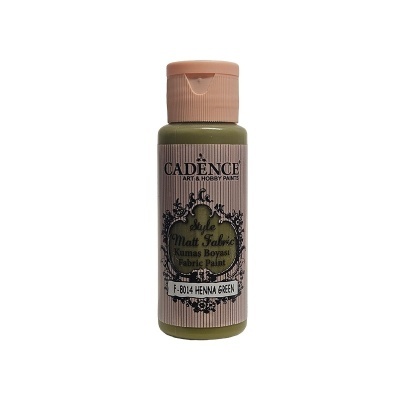 frasco de tinta para tecido matte Cadence cor henna green