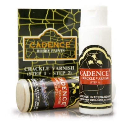 Verniz craquelado Cadence em embalagens preta e branca