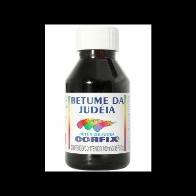 Frasco de Betume da Judeia Corfix 100ml com etiqueta colorida