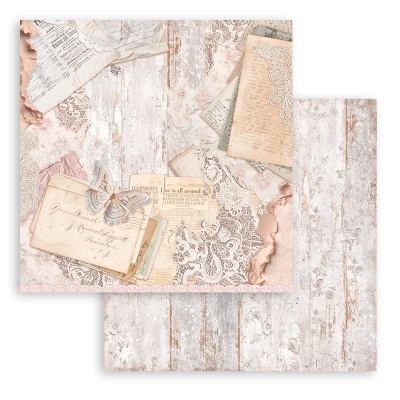 Papel decorativo vintage com páginas antigas, renda e madeira desgastada