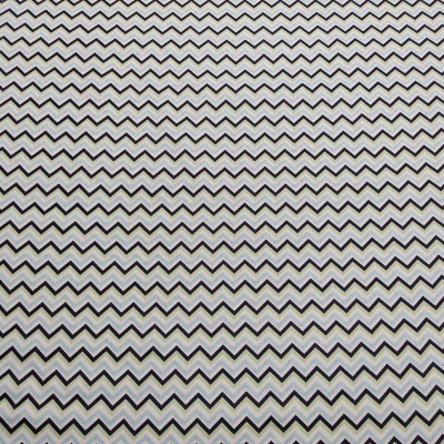 tecido padrão zig-zag preto bege branco