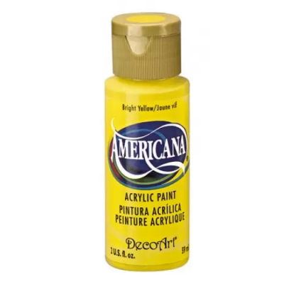 Frasco de tinta acrílica amarela Americana 59 ml