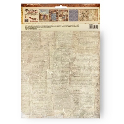 Papel decorativo vintage para scrapbooking com padrão de textos envelhecidos