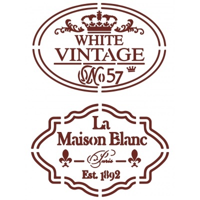 Selos vintage castanhos com texto decorativo e elementos florais