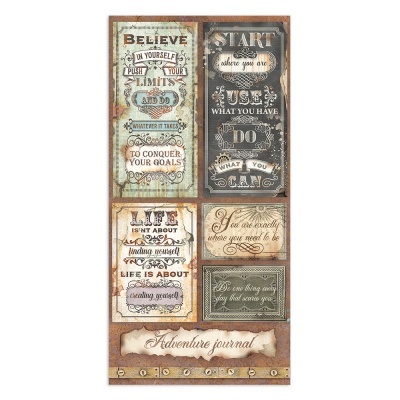 Placas decorativas vintage com citações motivacionais em inglês