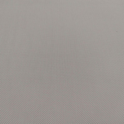 Tecido branco com pequenos pontos vermelhos espaçados